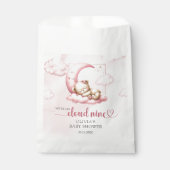 眠るテディベア雲9ピンクの女の子 フェイバーバッグ (正面)