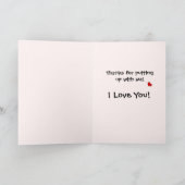 眠るドイツの羊飼いバレンタインデーのカード シーズンカード (内部)