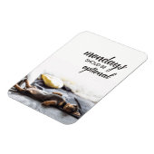 眠るドキドキの子犬の月曜日はオプションにする必要がある マグネット (左側)