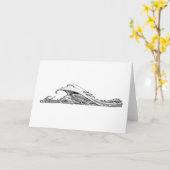 眠るドラゴンのグリーティングカード カード (黄色い花)