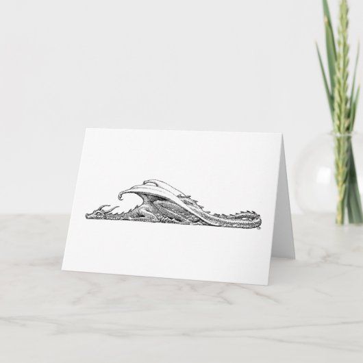 眠るドラゴンのグリーティングカード カード (正面)