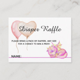 眠るドラゴンの夢 – 赤ちゃんシャワー囲い エンクロージャーカード