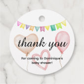 眠るドラゴンドリームベビーシャワーメッセージカード フェイバータグ (裏面)