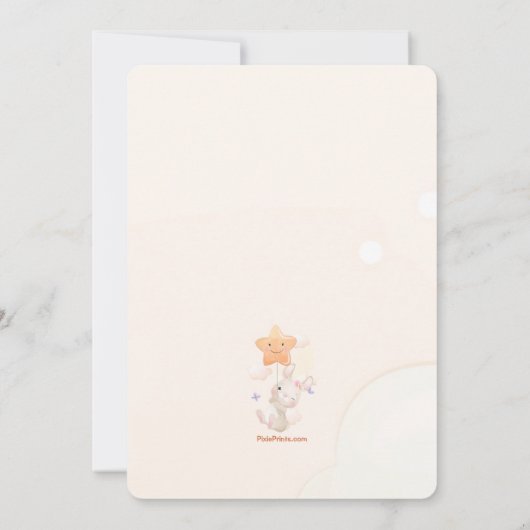 眠るバニー写真誕生のお知らせ 案内状 (裏面)