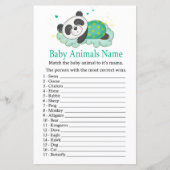 眠るパンダ赤ちゃん動物の名前ゲーム (正面)