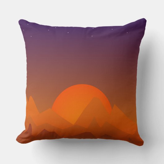 眠るヒルズサウスウェスト風景アートサンセット クッション (正面)