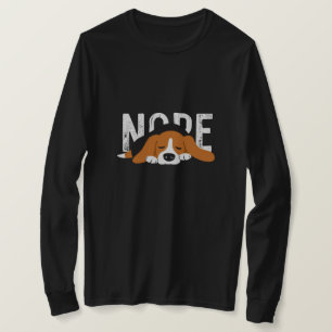 眠るビーグル'Nope'グラフィック Tシャツ