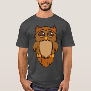 眠るフクロウかわいいフクロウ Tシャツ