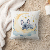 眠るフランスのブルドッグボホネーム子供部屋枕 クッション (ブランケット)