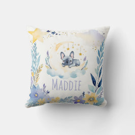 眠るフランスのブルドッグボホネーム子供部屋枕 クッション