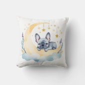 眠るフランスのブルドッグボホネーム子供部屋枕 クッション (正面)