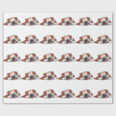 眠るブルドッグ ラッピングペーパー (フラット)