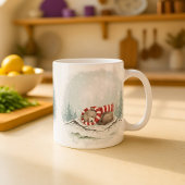 眠るベアーマグ居心地の良い水色クリスマスギフトW コーヒーマグカップ