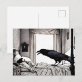 眠るポーを監視する黒鴉 ポストカード (正面/裏面)