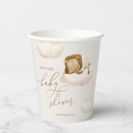 眠るライオン赤ちゃんシャワー紙カップ 紙コップ