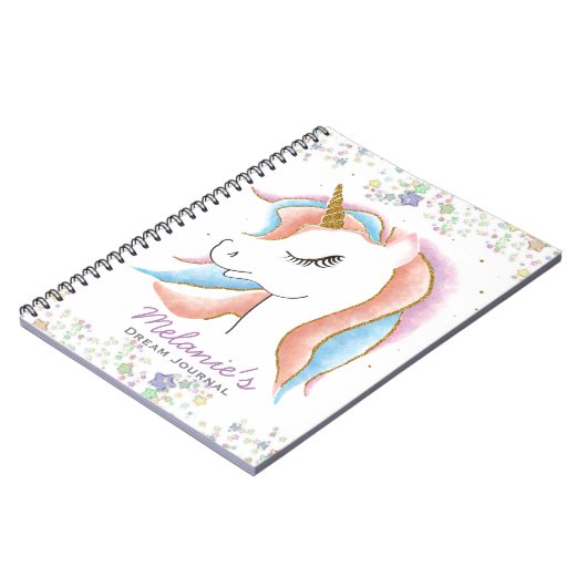 『眠る一角獣の夢パーソナライズされたの日記』 ノートブック (左側)