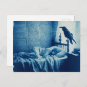 眠る人とカラスのポー ポストカード (正面/裏面)