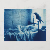 眠る人とカラスのポー ポストカード (正面)