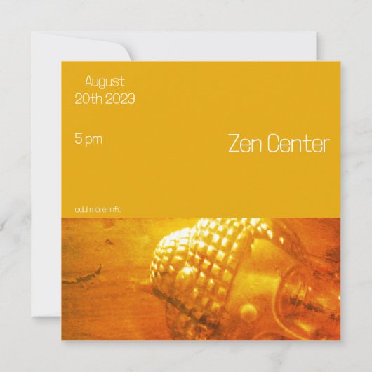 眠る仏 招待状 (裏面)