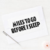 眠る前に何マイルも行く 長方形シール (封筒)