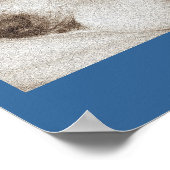 眠る古い秋田犬の動物の悔やみや弔慰詩 ポスター (角)