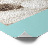 眠る古い秋田犬の動物の悔やみや弔慰詩 ポスター (角)