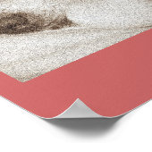 眠る古い秋田犬の動物の悔やみや弔慰詩 ポスター (角)