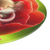 眠る可愛いネズミ カッティングボード (角)