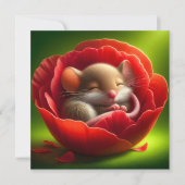 眠る可愛いネズミ 招待状 (正面)