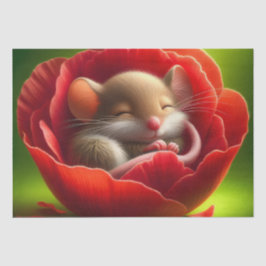 眠る可愛いネズミ 薄葉紙