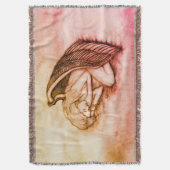 眠る天使が天国に舞い上がる スローブランケット (正面縦)