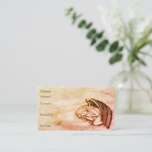 眠る天使が天国に舞い上がる 名刺 (スタンド正面)