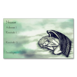 眠る天使が天国に雲を隠す マグネット名刺