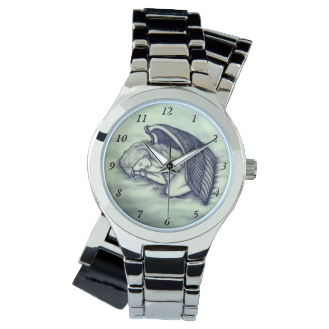 眠る天使が天国に雲を隠す 腕時計 (正面)