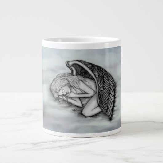 眠る天使が天国雲 ジャンボコーヒーマグカップ (正面)