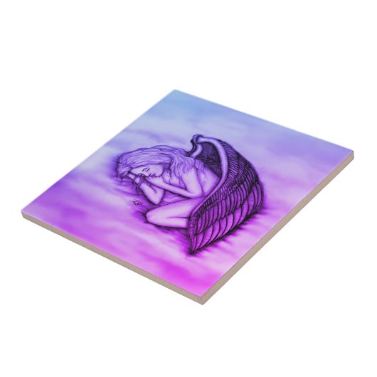 眠る天使が天国雲 タイル (側面)