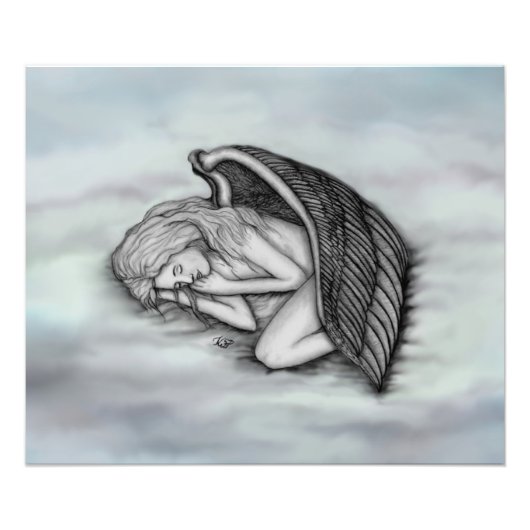 眠る天使が天国雲 フォトプリント            (正面)
