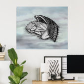 眠る天使が天国雲 ポスター (ホームオフィス)