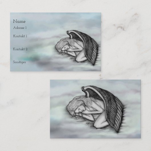 眠る天使が天国雲 名刺 (正面/裏面)