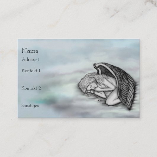 眠る天使が天国雲 名刺 (正面)