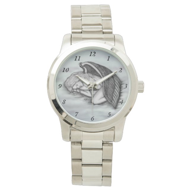 眠る天使が天国雲 腕時計 (正面)