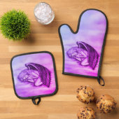 眠る天使が天国雲 鍋つかみ&鍋敷きセット (トップダウン)