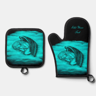 眠る天使が天国雲 鍋つかみ&鍋敷きセット