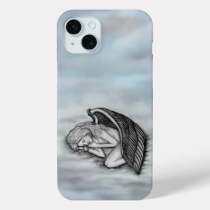 眠る天使が天国雲 iPhone 15 MINIケース