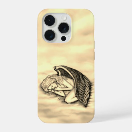 眠る天使が天国雲 iPhoneケース (裏面)