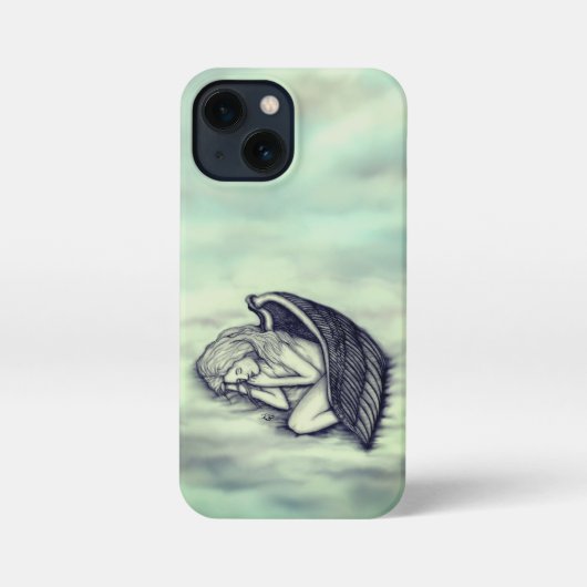 眠る天使が天国雲 iPhoneケース (裏面)