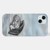 眠る天使が天国雲 iPhoneケース (裏面横)