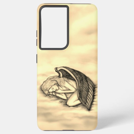 眠る天使が天国雲 SAMSUNG GALAXYケース (裏面)