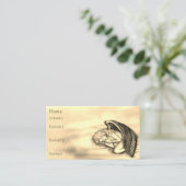 眠る天使の天国雲金ゴールドデザイン 名刺 (スタンド正面)