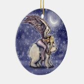 眠る天使の極熊クリスマスアート セラミックオーナメント (右)